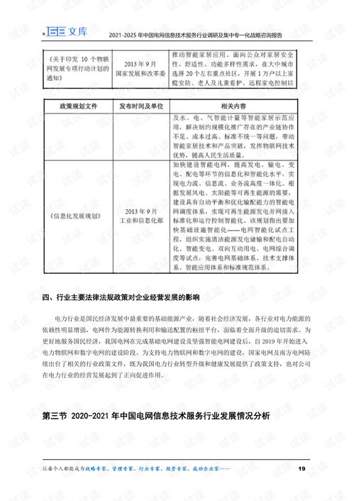 2021-2025年中国电网信息技术服务行业调研及节能工程咨询服务集中专一化战略研究